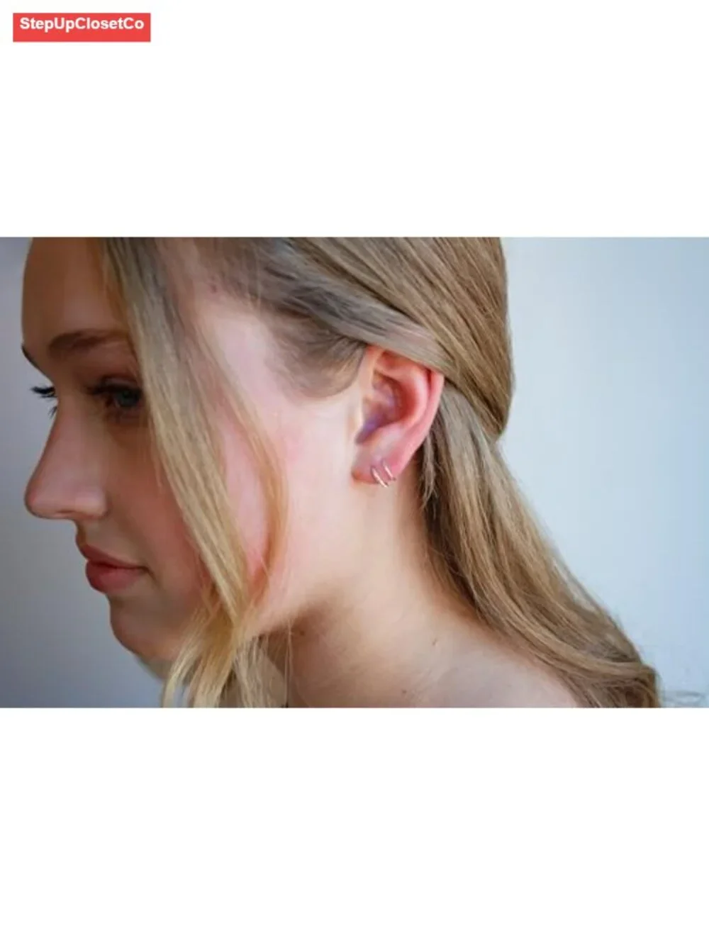 Rope Twist Huggie Hoop Earrings, Double Hoop Design, .925 Sterling Silver Dainty